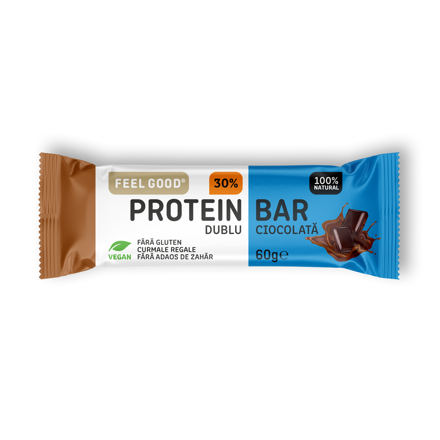 Cutie 12 Batoane Proteice Feel Good – Dublu Ciocolată (60g/baton)