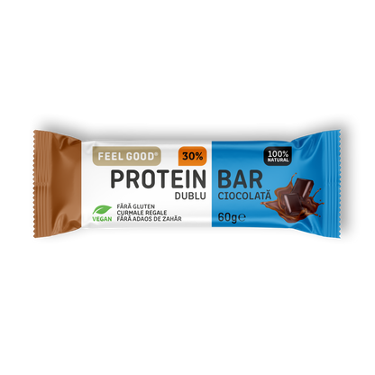 Cutie 12 Batoane Proteice Feel Good – Dublu Ciocolată (60g/baton)