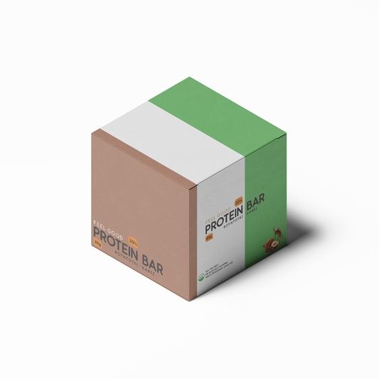 Cutie 12 Batoane Proteice Feel Good – Alune & Cafea (60g/baton)